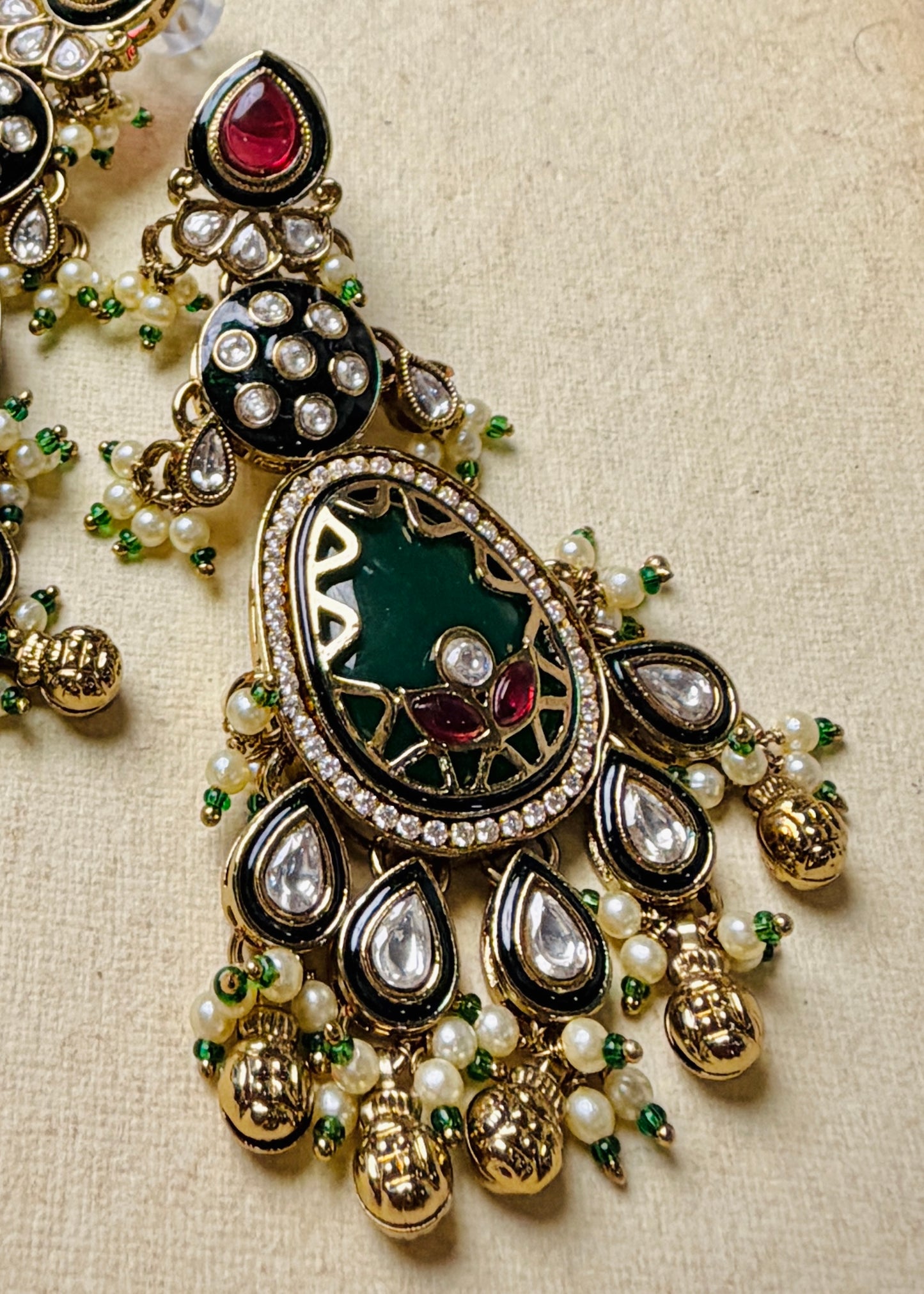 Mewar Chandelier Earrings and Ring Set