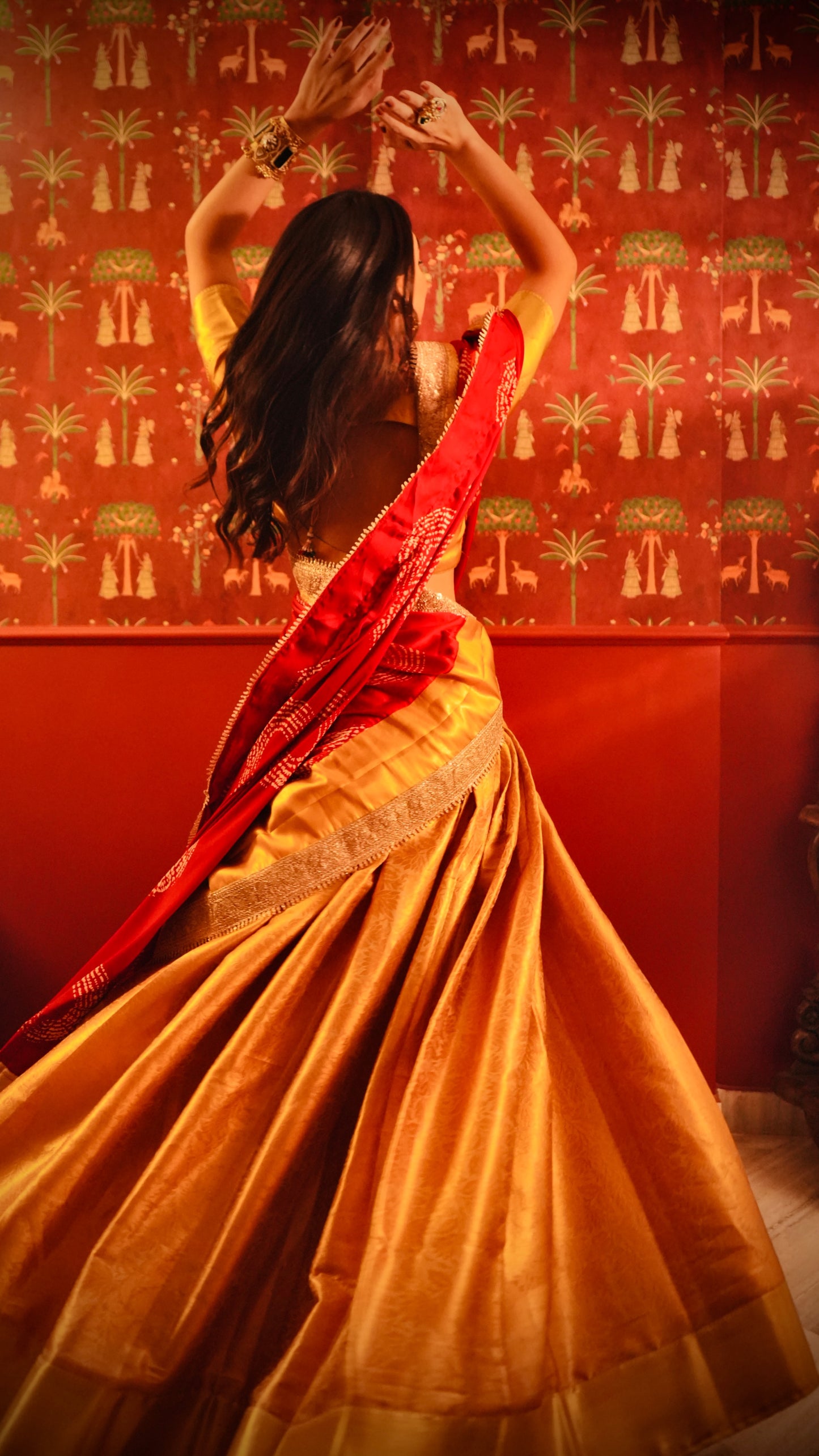 Sunehra Ajrak & Banarasee Lehenga Choli set