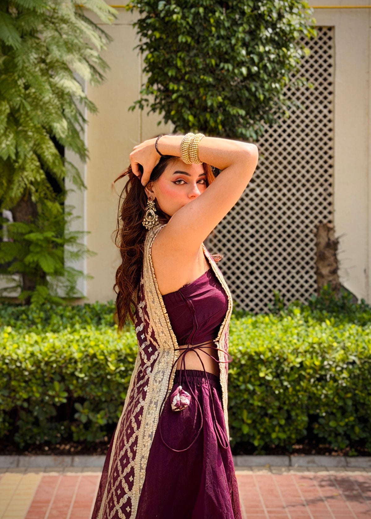 Mehfil tie-around kurta sharara set