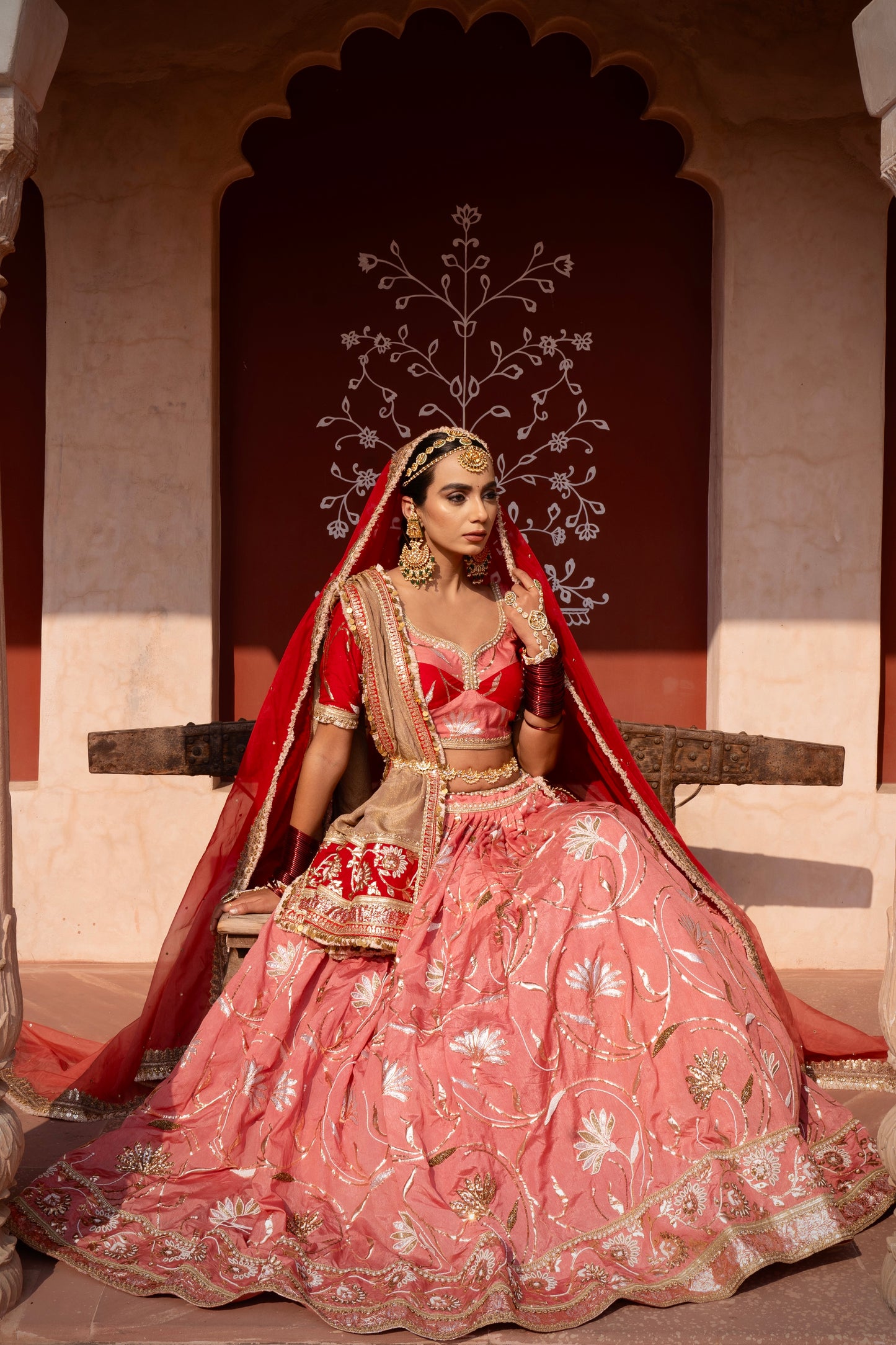 SAMPANN BRIDAL HAND EMBROIDERED LEHENGA