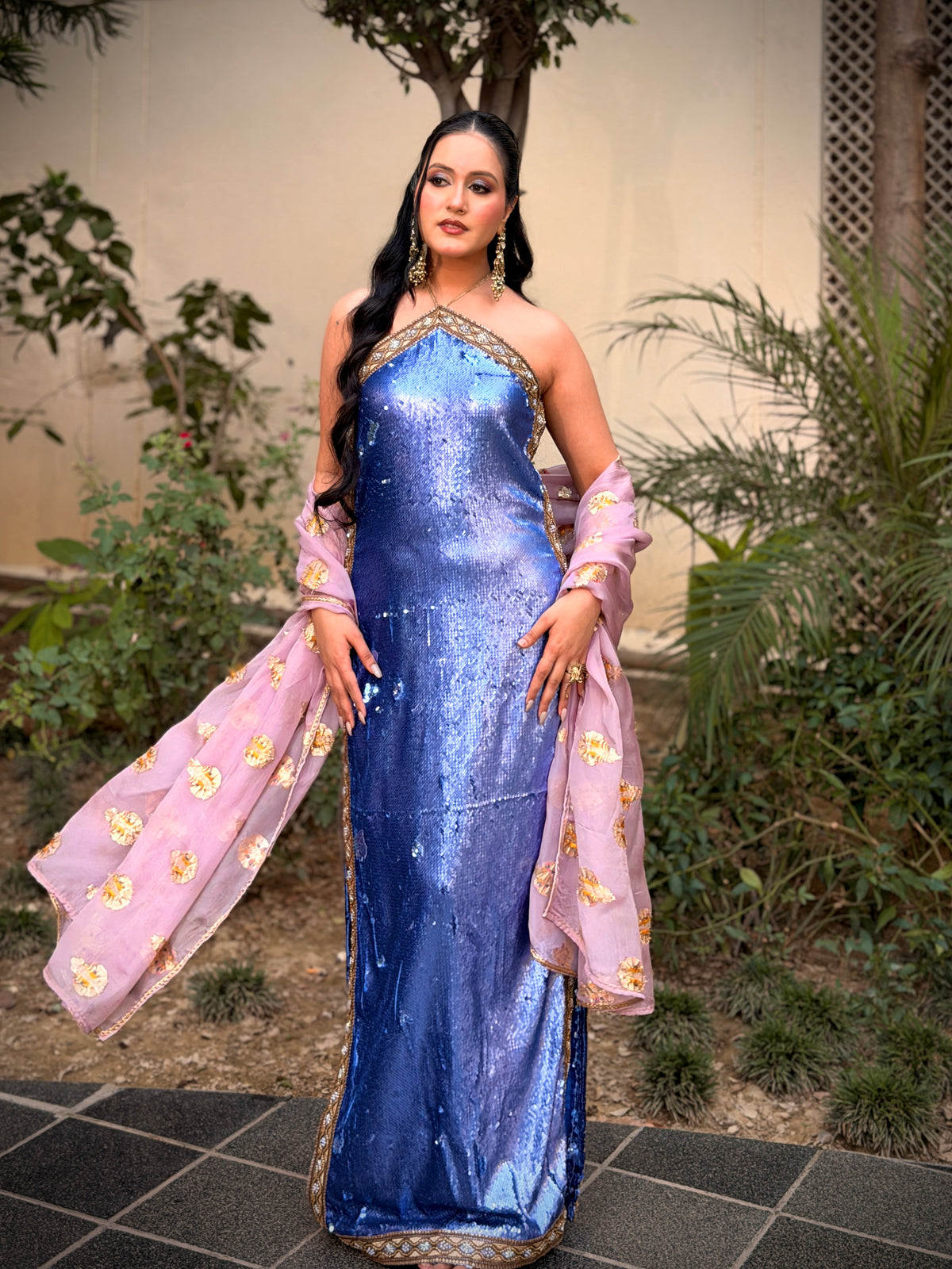 Mermaid Sequin Gown set