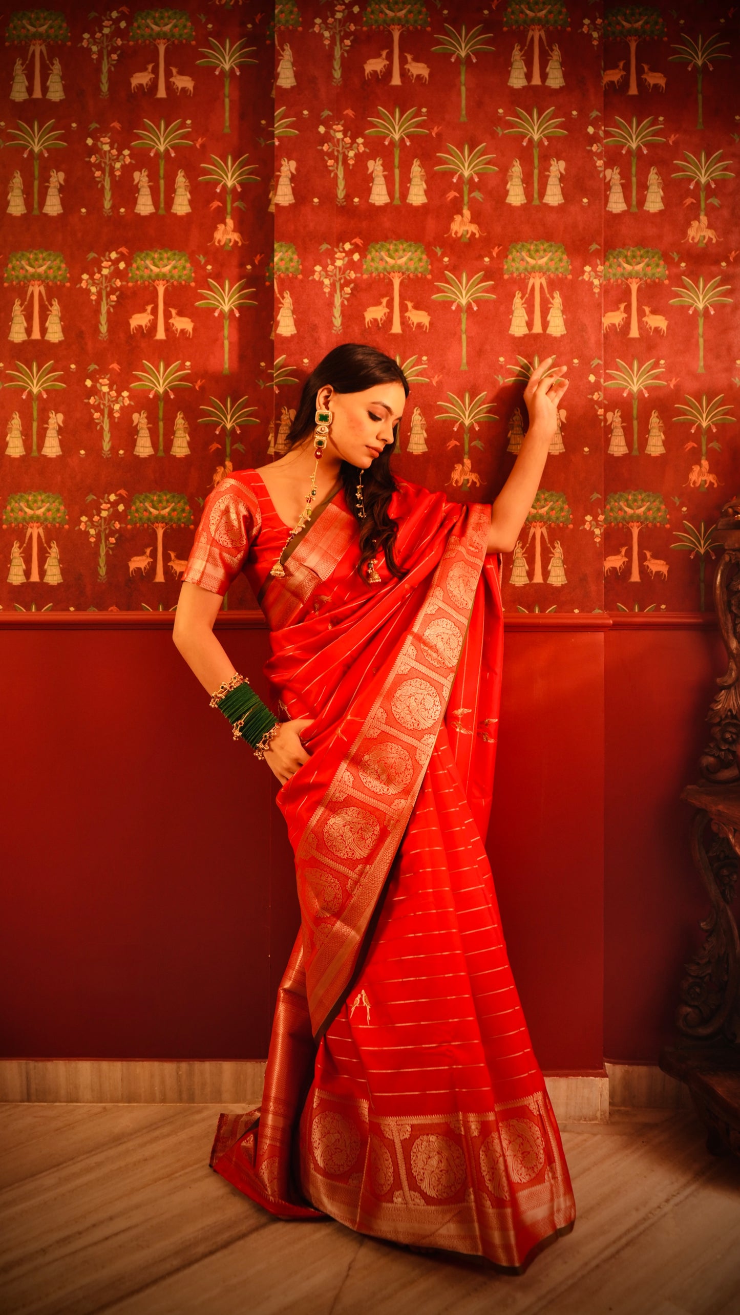 tota-Butta Banarasee Saree