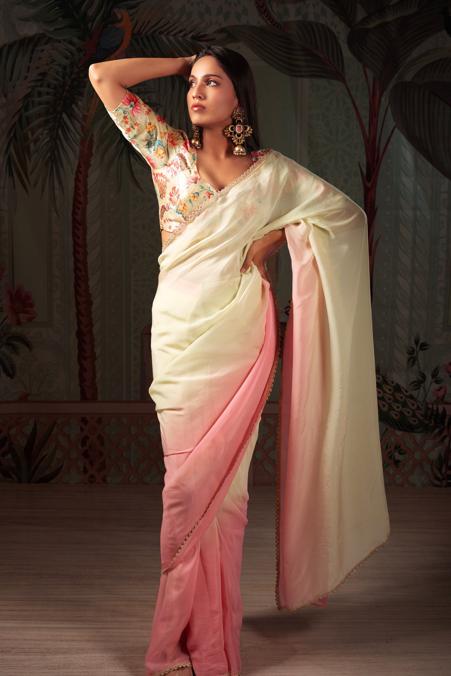 Nargis Bagh Ombre Pre-draped Saree