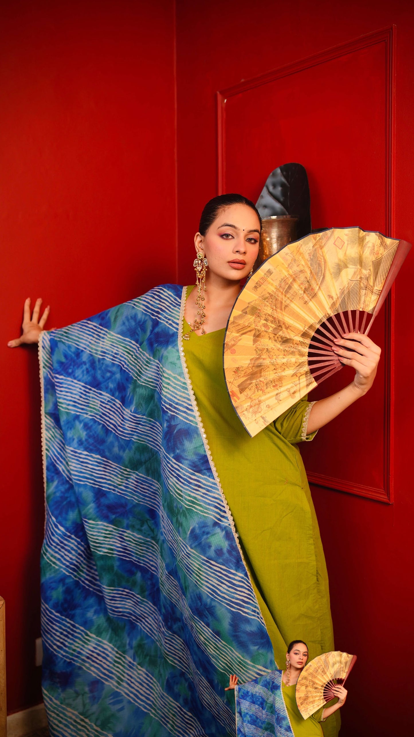 Tota Leheriya Kurta set