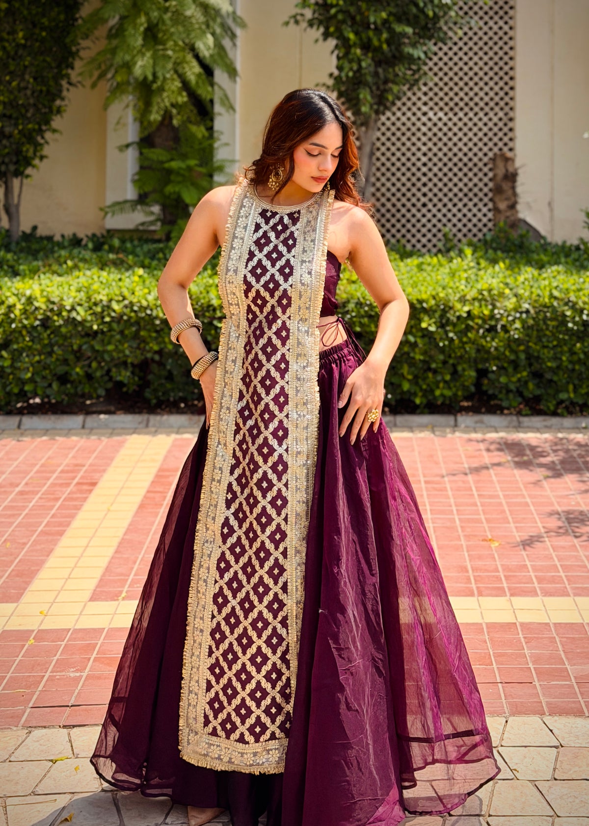 Mehfil tie-around kurta sharara set