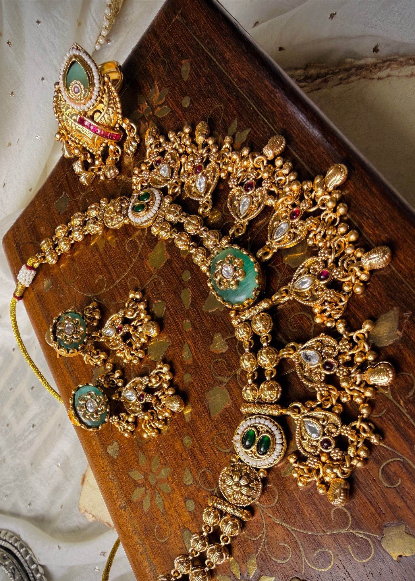 Devika Haar, Earrings and Ring Set