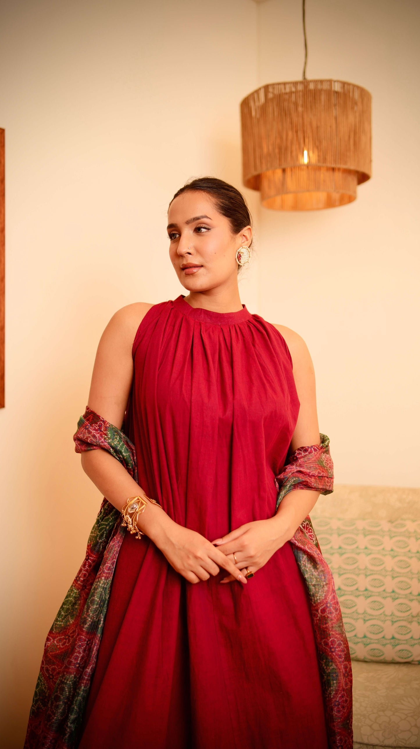 Maroon Kurta set