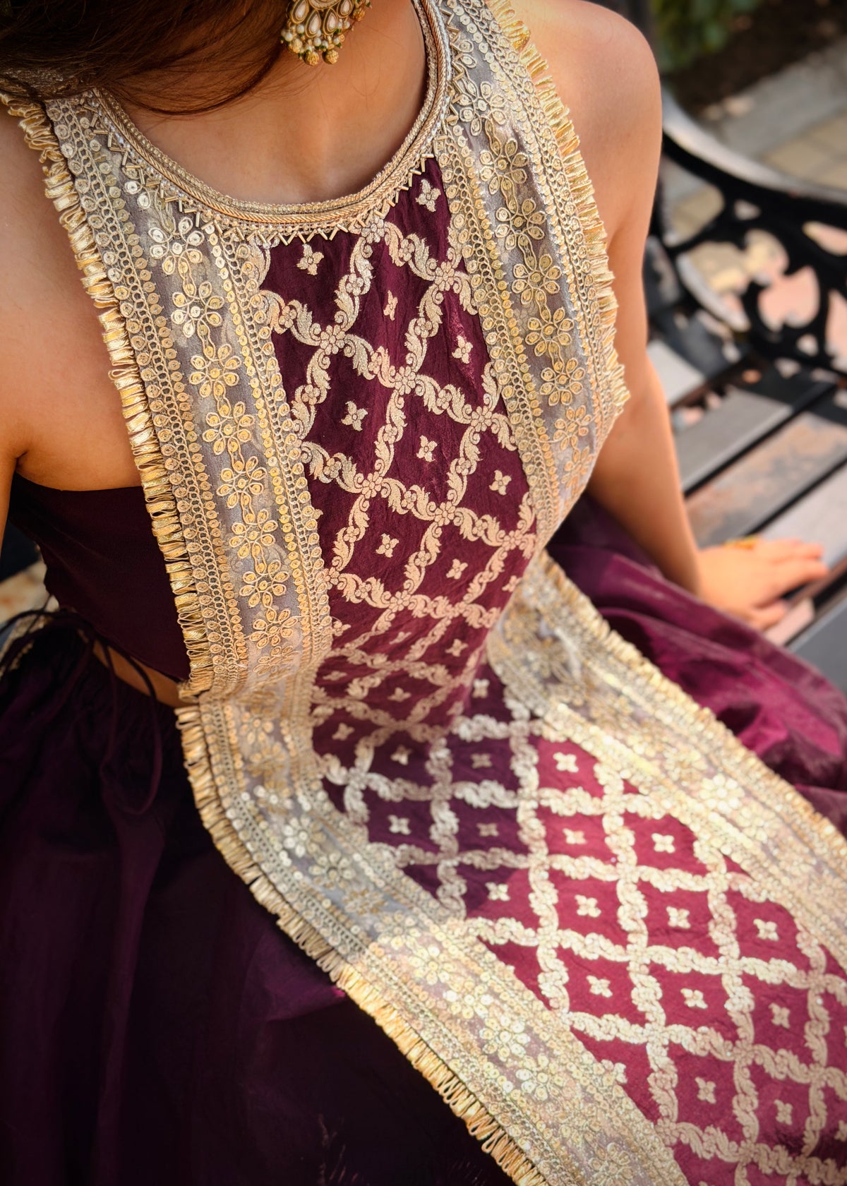 Mehfil tie-around kurta sharara set
