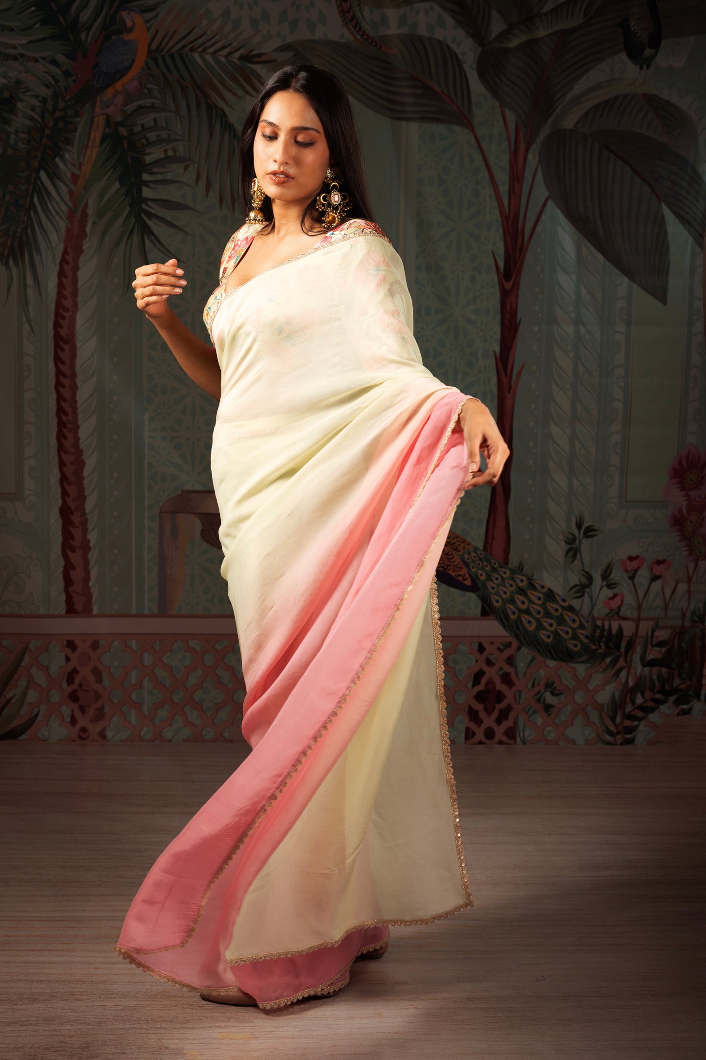 Nargis Bagh Ombre Pre-draped Saree