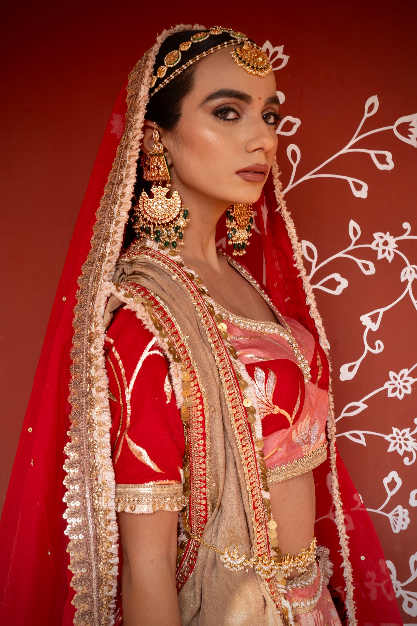 SAMPANN BRIDAL HAND EMBROIDERED LEHENGA