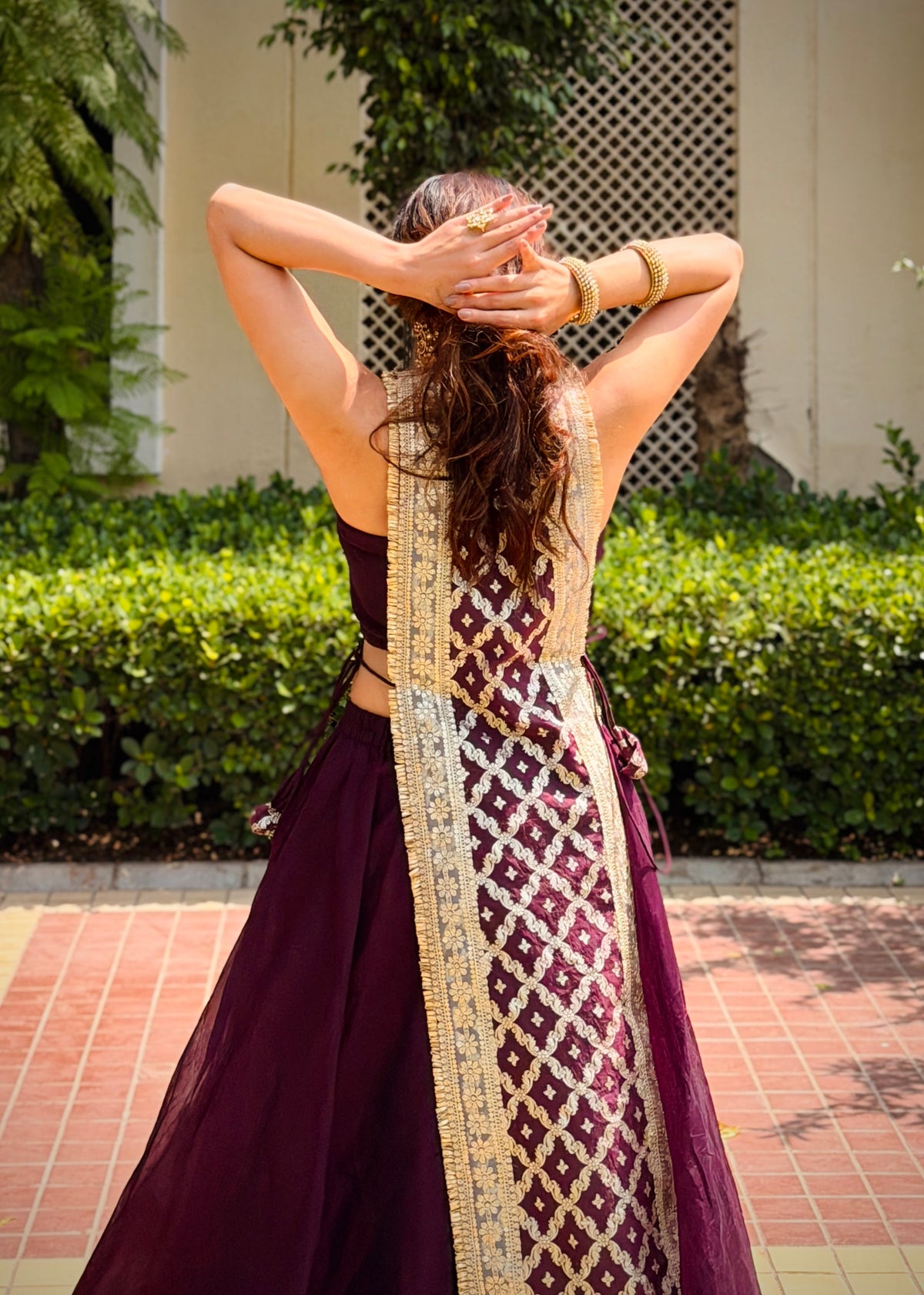 Mehfil tie-around kurta sharara set