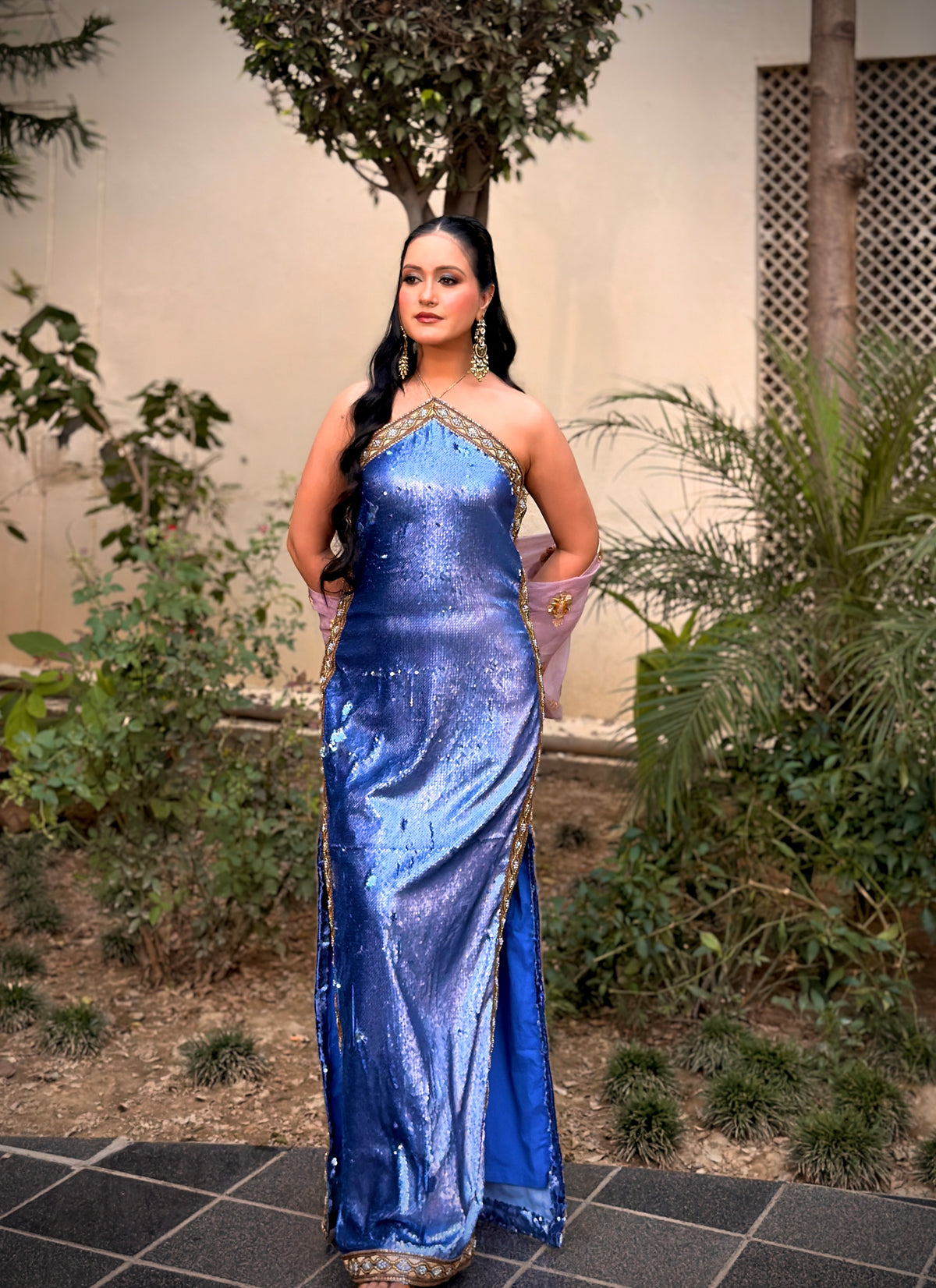 Mermaid Sequin Gown set